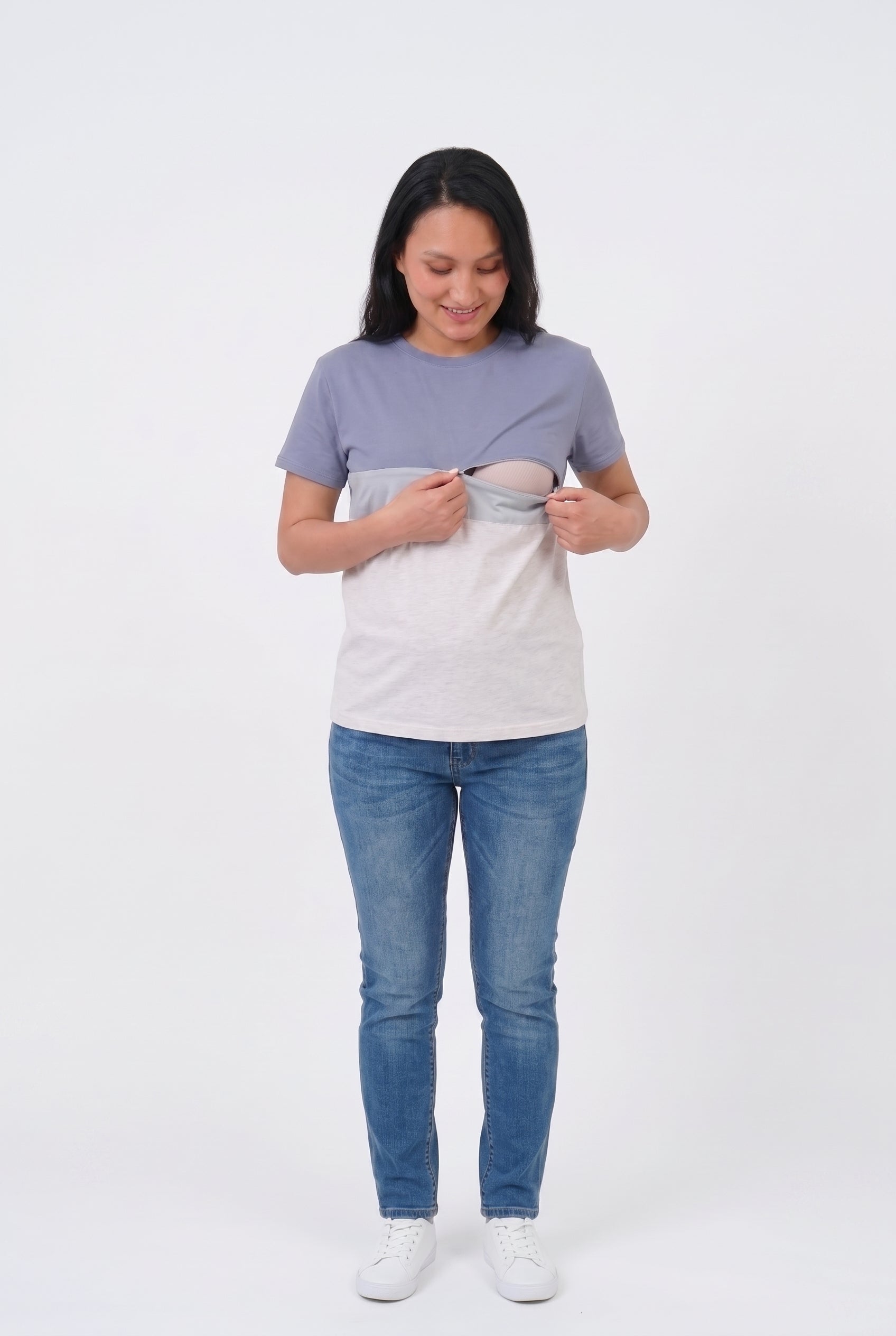 Colour Block Nursing Tee