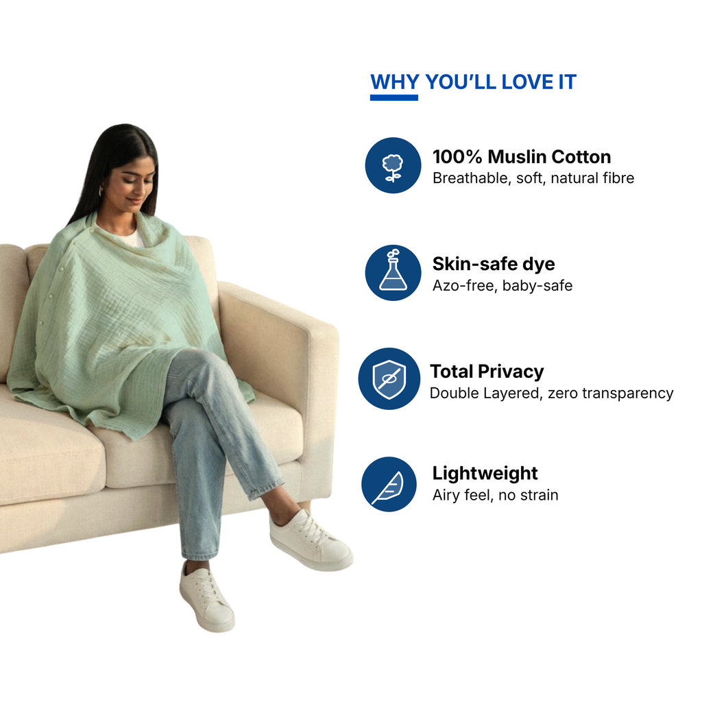 Muslin Nursing Poncho (Sage Green)